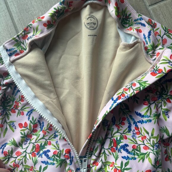 Mott 50 Strawberry Floral Long Sleeve Swim Top Rashguard – Women’s L - Picture 3 of 6